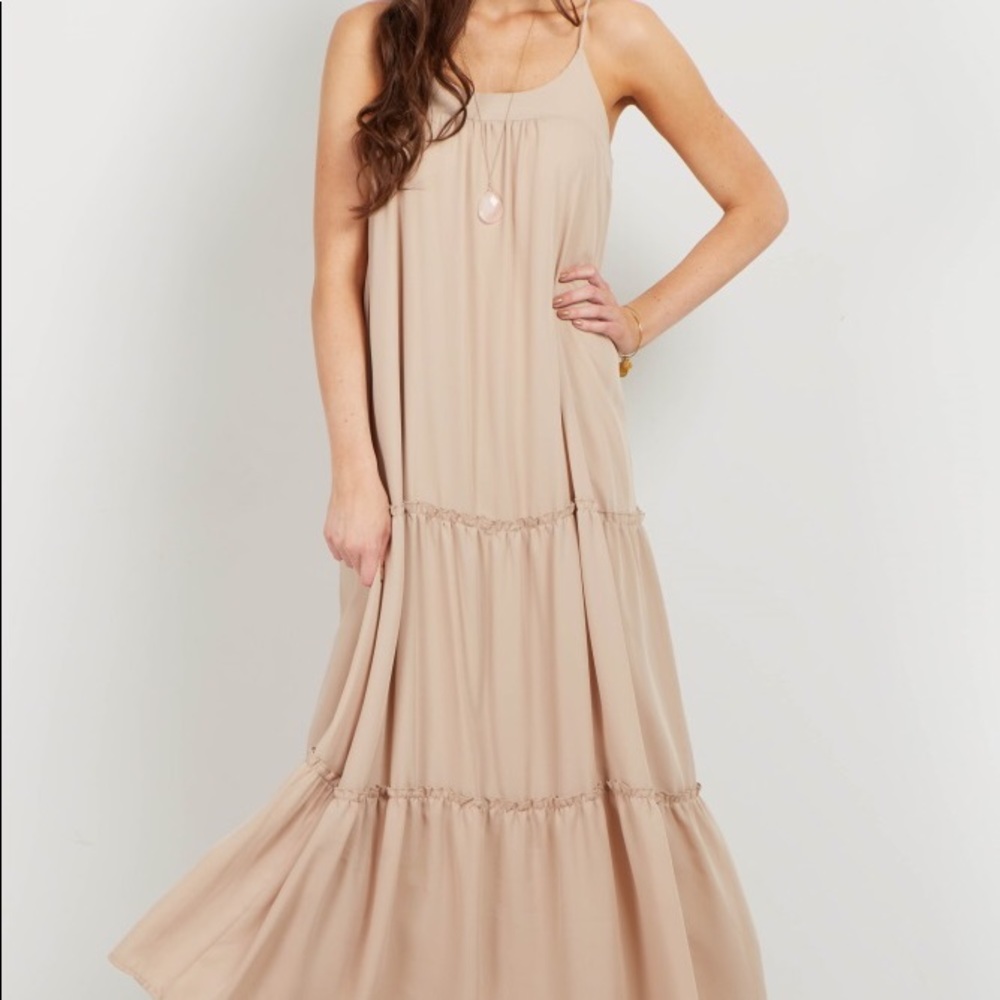 Pink lush Tiered Maxi Dress